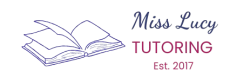 miss lucy tutoring logo open book
